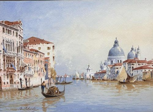BENEDETTO SALVIATI PAIR OF 19TH CENTURY WATERCOLOURS VENICE - ADDITIONAL PHOTO 12