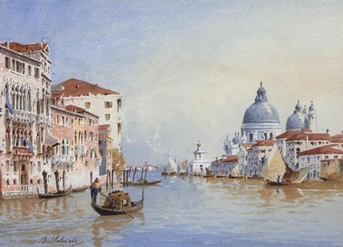 BENEDETTO SALVIATI PAIR OF 19TH CENTURY WATERCOLOURS VENICE - ADDITIONAL PHOTO 13