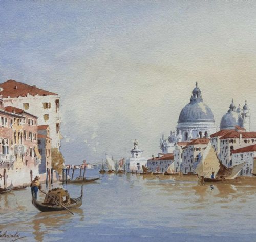 BENEDETTO SALVIATI PAIR OF 19TH CENTURY WATERCOLOURS VENICE - ADDITIONAL PHOTO 16