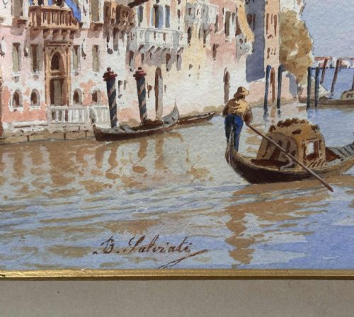 BENEDETTO SALVIATI PAIR OF 19TH CENTURY WATERCOLOURS VENICE - ADDITIONAL PHOTO 18