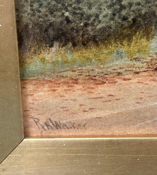WATERCOLOUR PRINCETHORPE WARWICKSHIRE ROBERT HOLLANDS WALKER FL 18821922 - ADDITIONAL PHOTO 4