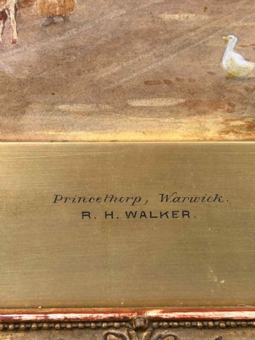 WATERCOLOUR PRINCETHORPE WARWICKSHIRE ROBERT HOLLANDS WALKER FL 18821922 - ADDITIONAL PHOTO 5