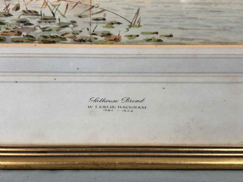 NORFOLK WATERCOLOURS SALHOUSE AND ROCKLAND BROAD BY LESLIE RACKHAM 18641944 - ADDITIONAL PHOTO 2