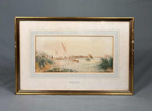 NORFOLK WATERCOLOURS SALHOUSE AND ROCKLAND BROAD BY LESLIE RACKHAM 18641944 - ADDITIONAL PHOTO 8