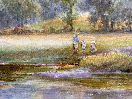 LANDSCAPE WATERCOLOUR BEN RHYDDING YORKSHIRE 1900 BY WILLIAM JOSEPH BOYES - ADDITIONAL PHOTO 2