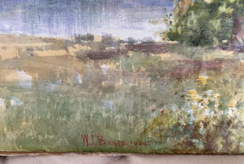 LANDSCAPE WATERCOLOUR BEN RHYDDING YORKSHIRE 1900 BY WILLIAM JOSEPH BOYES - ADDITIONAL PHOTO 6