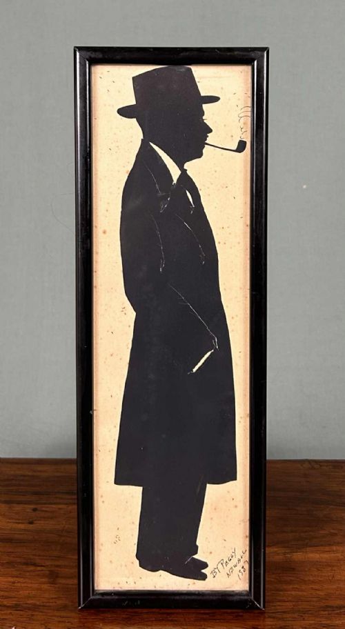 fig 1. Pair of Vintage1930s Figurative Silhouettes by Peggy Newall