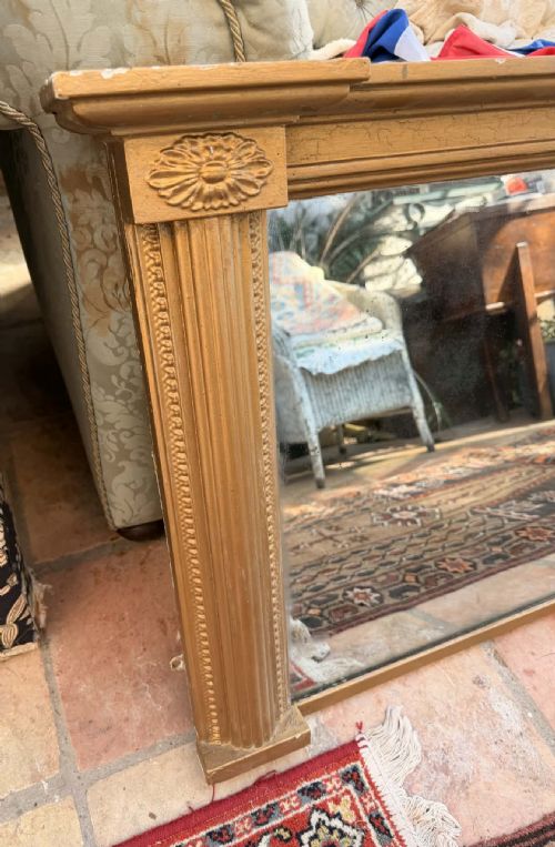 LARGE 19TH CENTURY GILT OVERMANTEL MIRROR - ADDITIONAL PHOTO 3