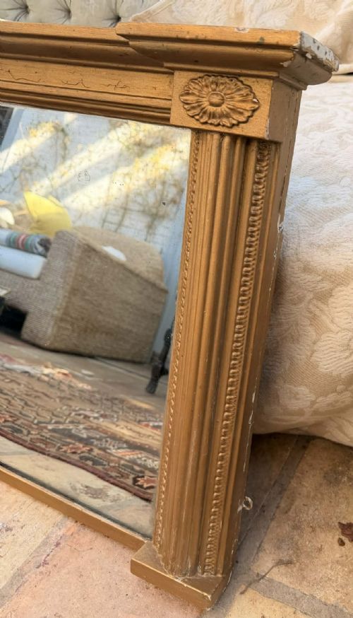 LARGE 19TH CENTURY GILT OVERMANTEL MIRROR - ADDITIONAL PHOTO 5