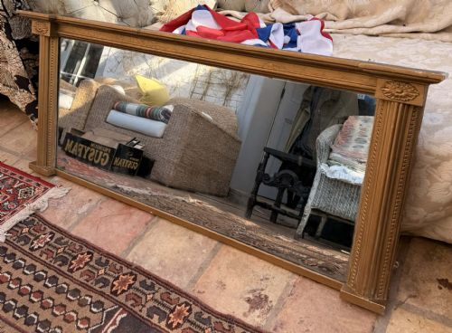 LARGE 19TH CENTURY GILT OVERMANTEL MIRROR - ADDITIONAL PHOTO 6