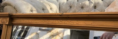 LARGE 19TH CENTURY GILT OVERMANTEL MIRROR - ADDITIONAL PHOTO 8