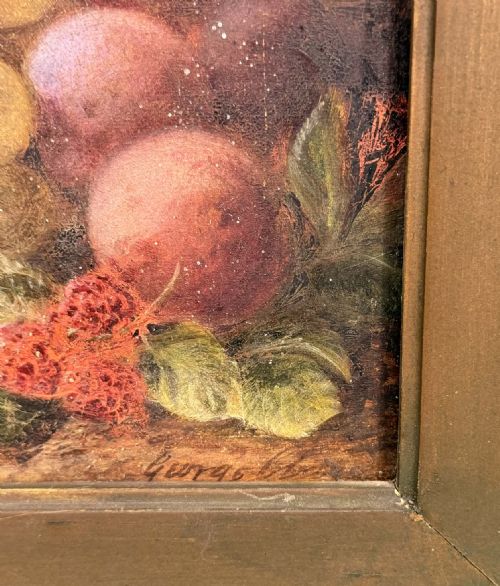 fig 2. George Clare 1830-1890 Antique Oil Painting Still Life Fruit
