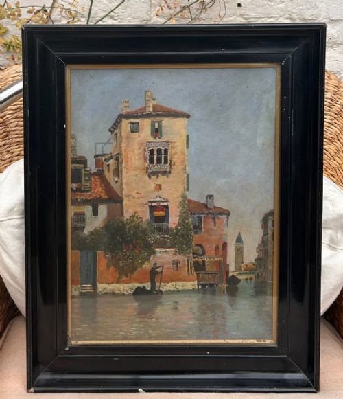 EARLY 20TH CENTURY CITYSCAPE OIL PAINTING VENICE - ADDITIONAL PHOTO 3