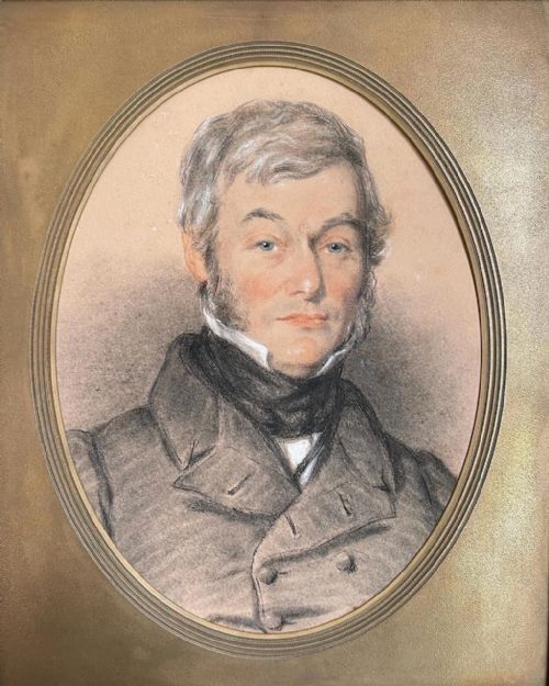 MID 19TH CENTURY WATERCOLOUR PORTRAIT OF CHARLES PHILLIPS BY J BIZO 1847 - ADDITIONAL PHOTO 4