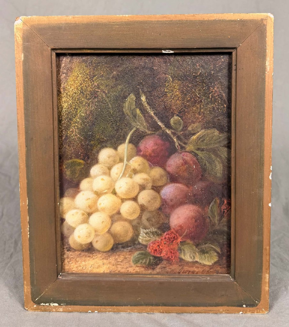 George Clare 1830-1890 Antique Oil Painting Still Life Fruit