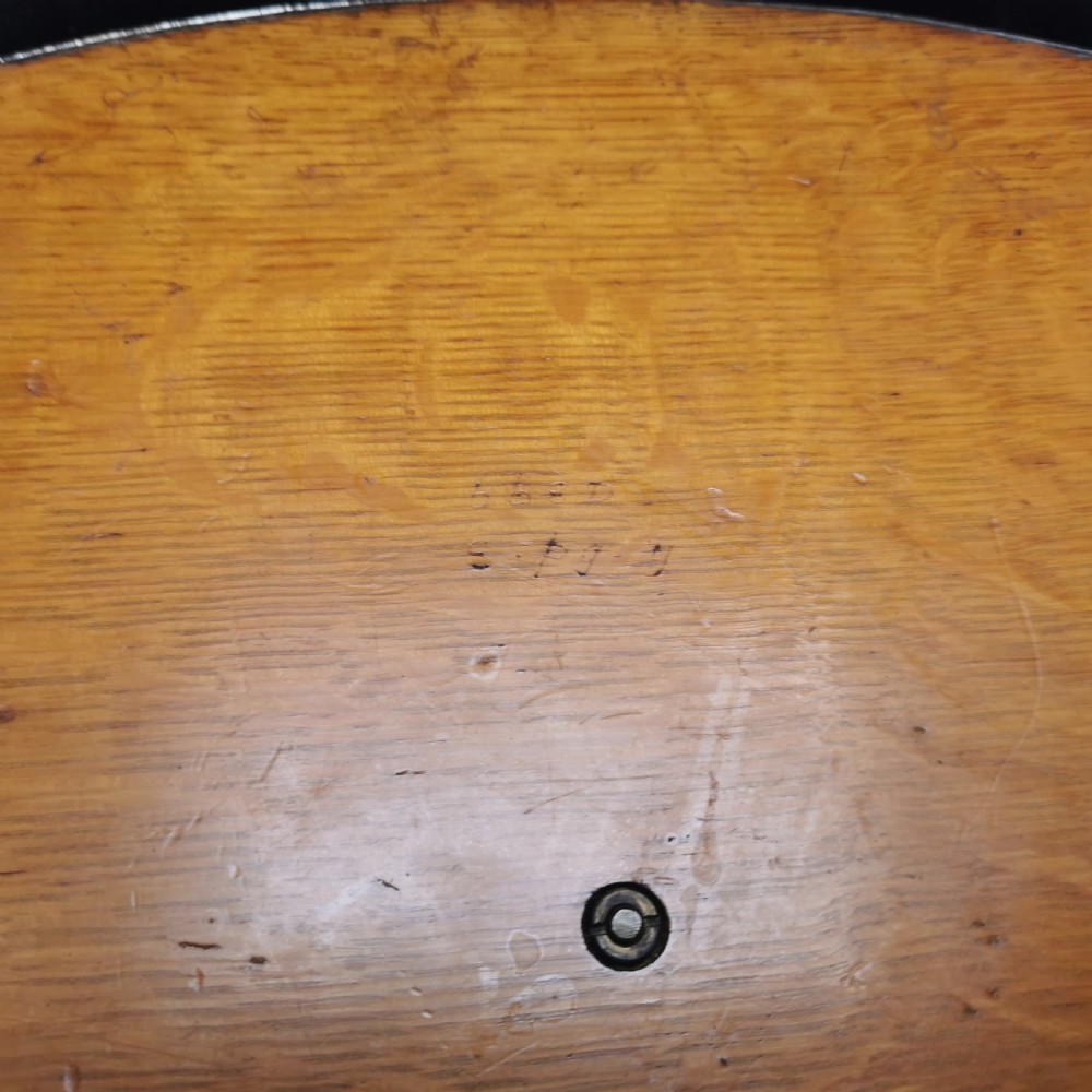 An oval antique oak serving tray with a silver-plated pierced gallery rim, twin handles, and an unengraved shield cartouche in the centre. View III