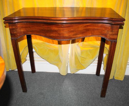 George III Mahogany Serpentine Tea Table