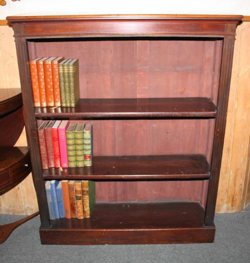 Victorian Mahogany Open Bookcase