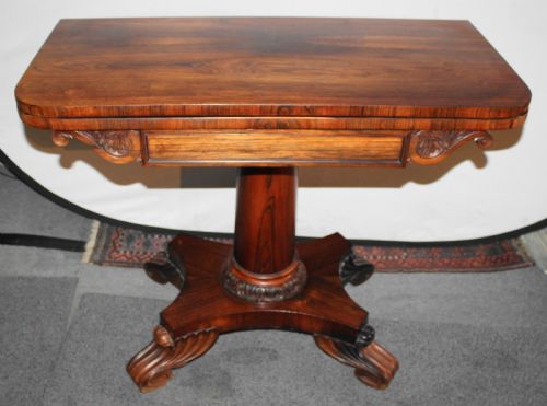 Excellent Quality Regency Rosewood Card Table