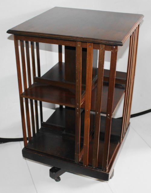 Edwardian Mahogany Revolving Bookcase