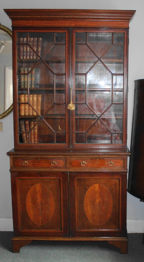 Fine Quality 19th Century Mahogany Library Bookcase, Stamped T. Willson
