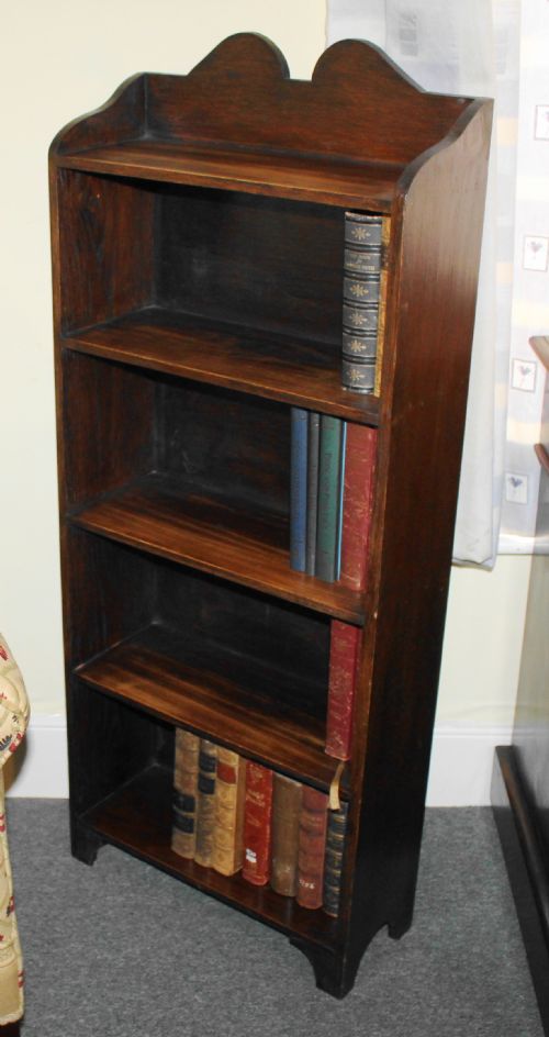 Small Arts and Crafts Oak Open Bookcase