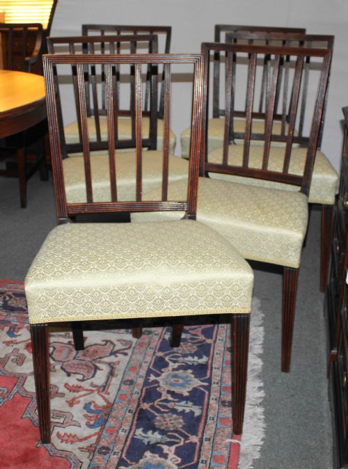 Set of  Six George III Mahogany Dining Chairs