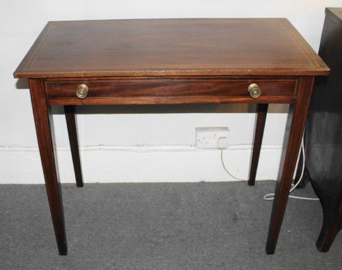 George III Mahogany and Inlaid Side Table