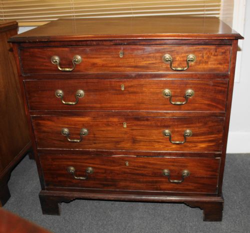 Small George III Figured Mahogany Chest of Drawers