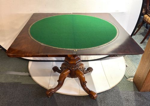 FINE EARLY VICTORIAN ROSEWOOD CARD TABLE - ADDITIONAL PHOTO 9