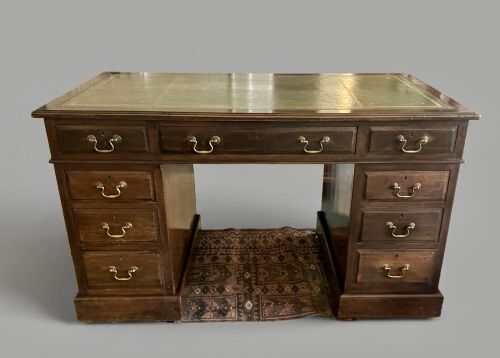 Victorian Mahogany Pedestal Desk