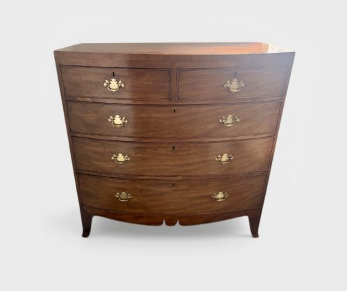 Regency Mahogany Bow Front Chest of Drawers