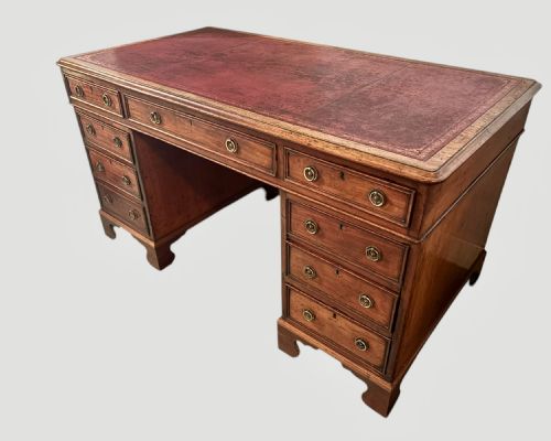 Victorian Mahogany Pedestal Desk