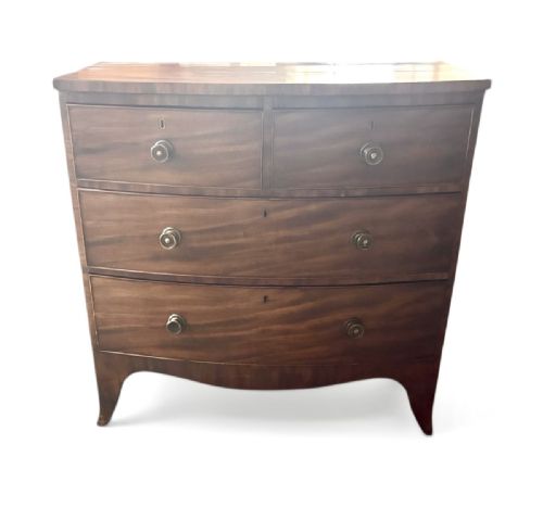 Regency Small Mahogany Bow Front Chest of Drawers