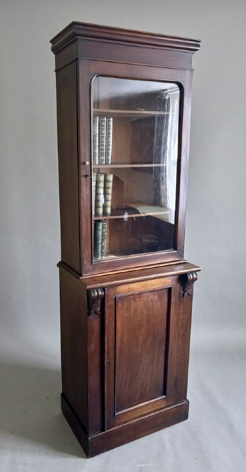 Tall and narrow 19th century mahogany bookcase View III