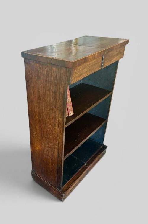 SMALL 19TH CENTURY ROSEWOOD OPEN BOOKCASE - ADDITIONAL PHOTO 1