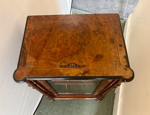 VICTORIAN BURR WALNUT CABINET - ADDITIONAL PHOTO 3