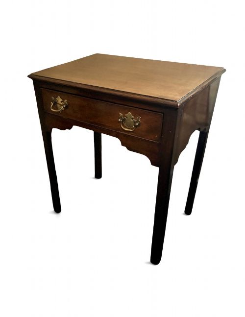SMALL GEORGE III MAHOGANY LOWBOY SIDE TABLE