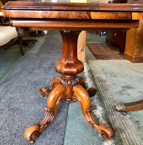FINE 19TH CENTURY ROSEWOOD CARD TABLE - ADDITIONAL PHOTO 6