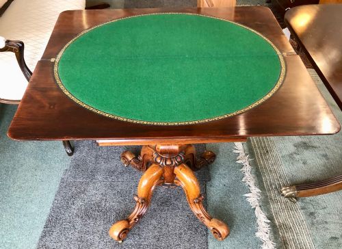 FINE 19TH CENTURY ROSEWOOD CARD TABLE - ADDITIONAL PHOTO 8