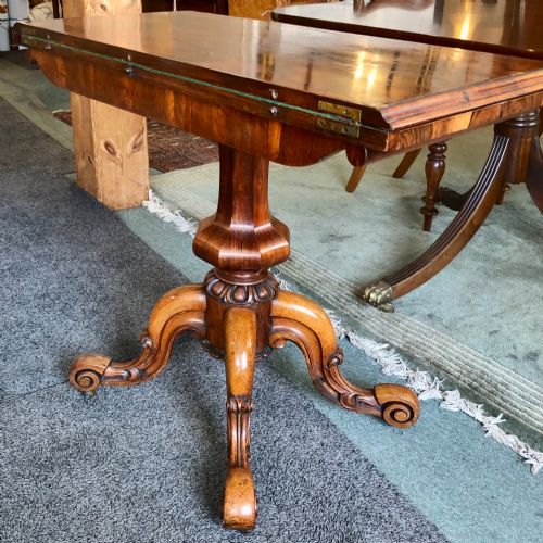 FINE 19TH CENTURY ROSEWOOD CARD TABLE - ADDITIONAL PHOTO 10