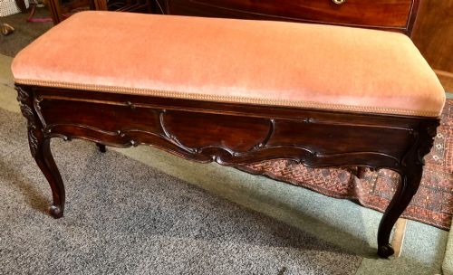 EDWARDIAN ROSEWOOD DUET STOOL - ADDITIONAL PHOTO 5