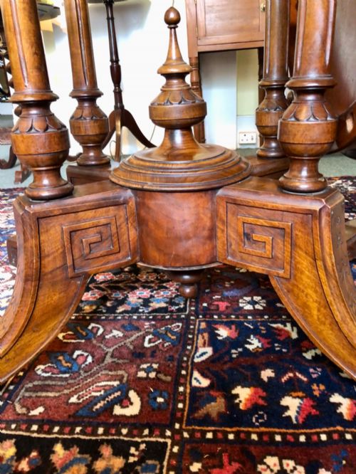 VICTORIAN OVAL BURR WALNUT TABLE - ADDITIONAL PHOTO 7