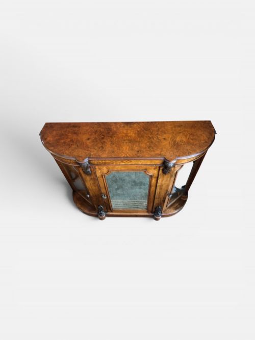 VICTORIAN WALNUT AND MARQUETRY INLAID SIDE CABINET - ADDITIONAL PHOTO 1