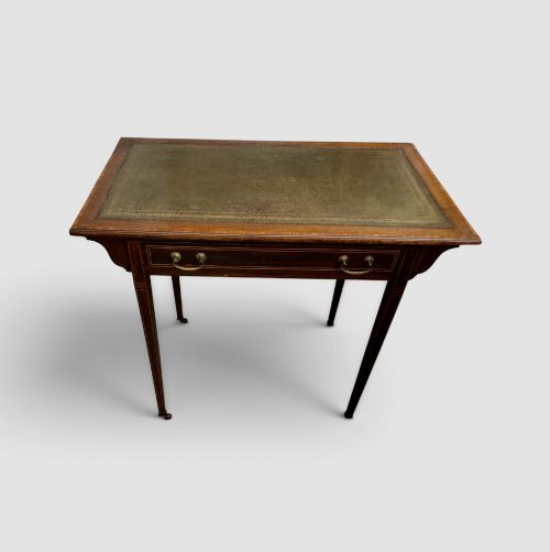 Edwardian Mahogany and Satinwood Writing Table