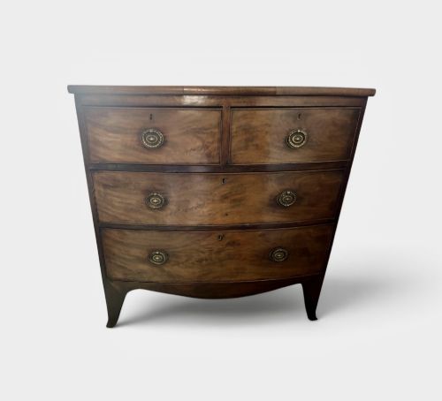 Small Regency Mahogany Bow Front Chest of Drawers