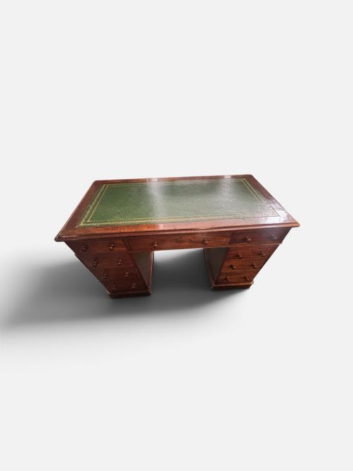 Victorian Mahogany Pedestal Desk