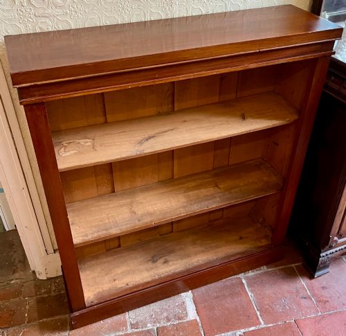 Victorian Mahogany Open Bookcase