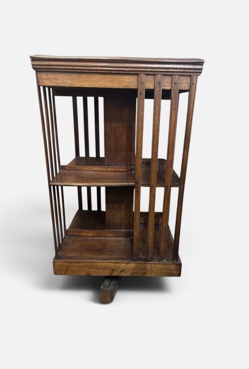 Edwardian Oak Revolving Bookcase