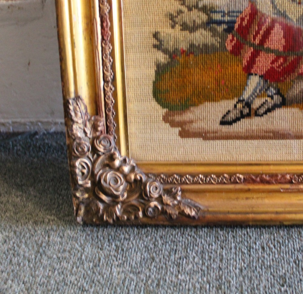 Pair of fine Victorian needlework pictures View VI